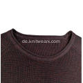 Herren Strickpullover mit Rundhalsausschnitt und halber Strickjacke